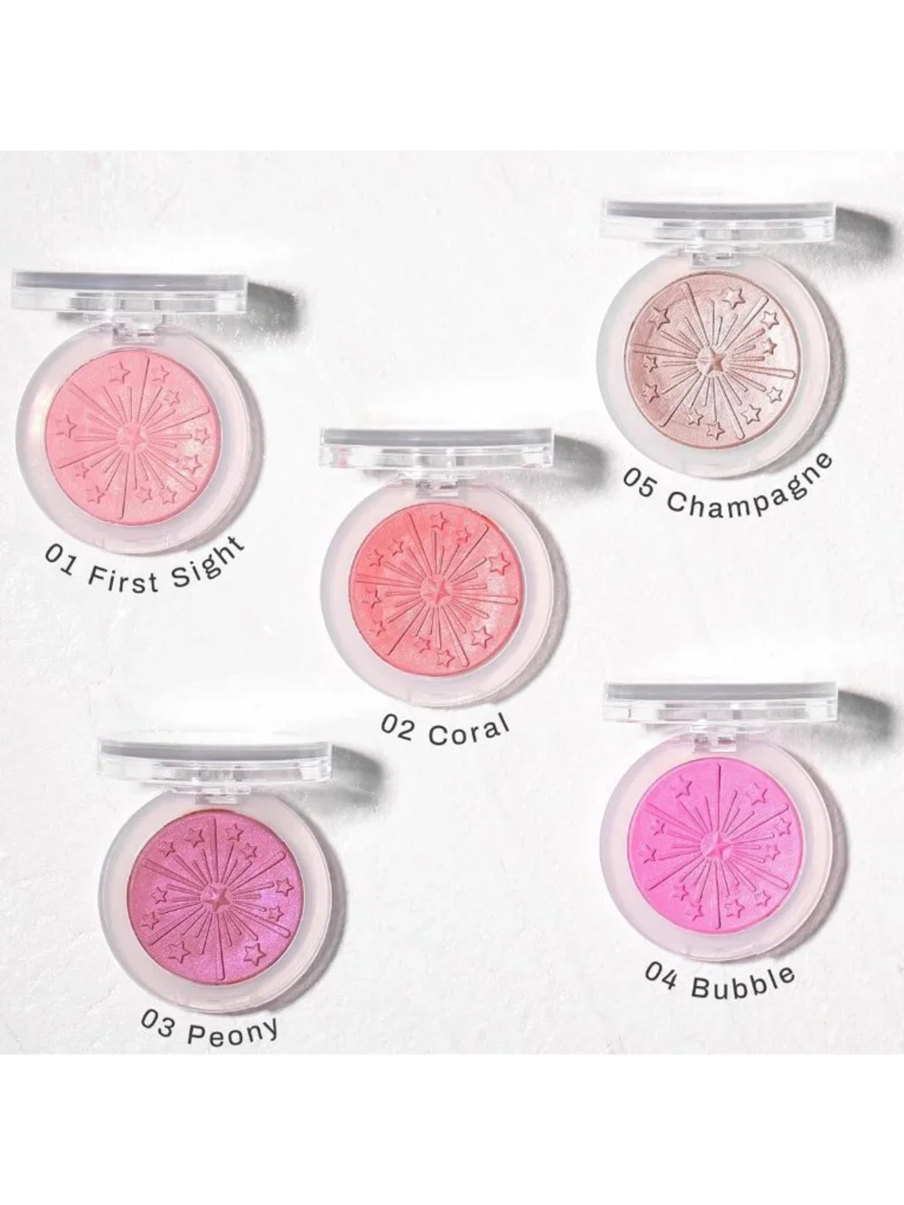 Glow Blush Palette - Seamless Blendable Powder for Natural Radiant Cheeks, Coral